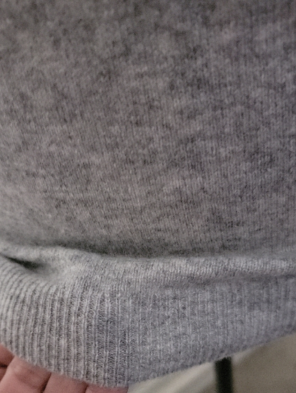 NWT Philosophy Gray Crewneck Sweater with Pink LOVE Intarsia - Picture 4 of 9